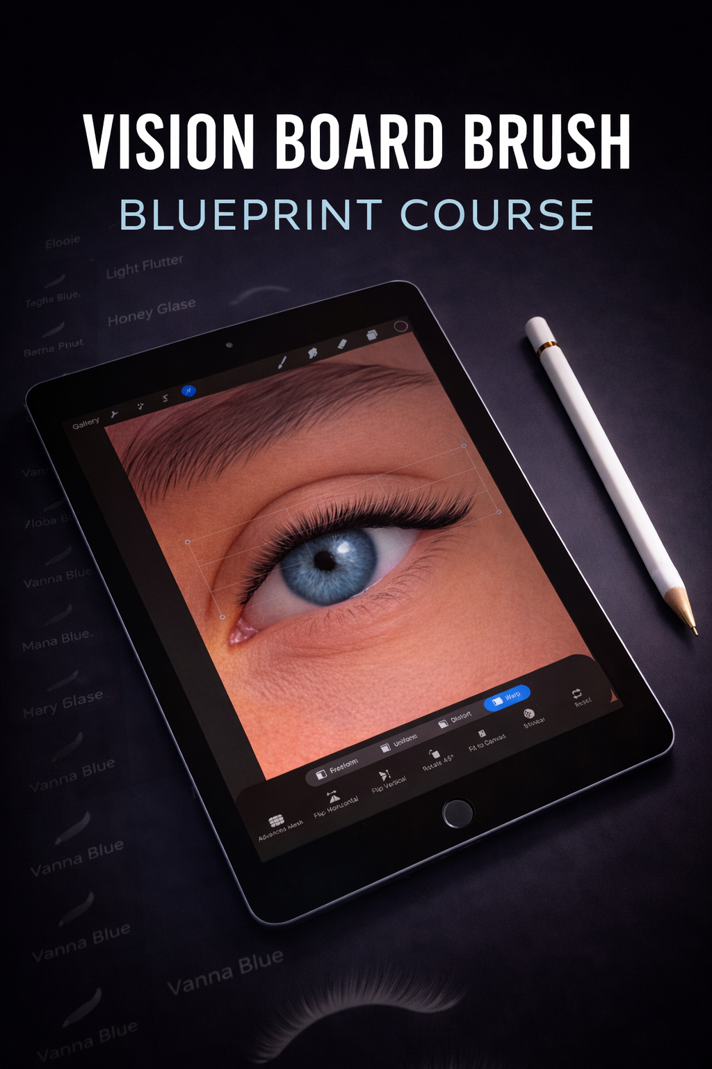 Vision Board Brush Blueprint Course - Digital Lash Stamps And Brushes